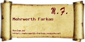 Mehrwerth Farkas névjegykártya